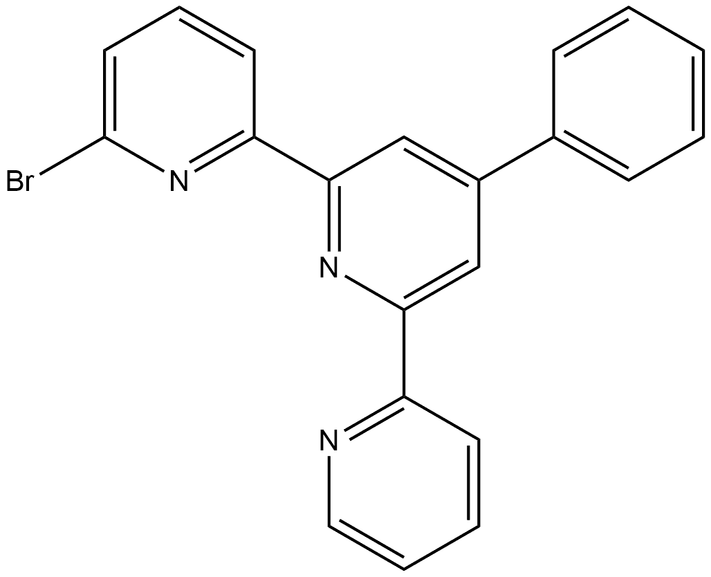 6-Bromo-4′-phenyl-2,2′:6′,2′′-terpyridine Structure