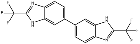 5,5'-Bibenzimidazole, 3,3'-dihydro-2,2'-bis(trifluoromethyl)- Structure