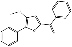 4-(methylthio)-5-phenylfuran-2-yl)(phenyl)methanone Structure