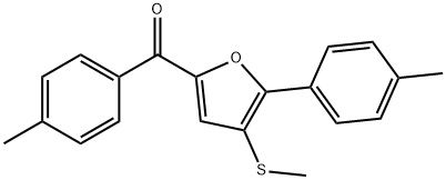 (4-(methylthio)-5-(p-tolyl)furan-2-yl)(p-tolyl)methanone 구조식 이미지
