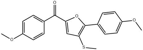 (4-methoxyphenyl)(5-(4-methoxyphenyl)-4-(methylthio)furan-2-yl)methanone Structure