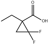 1-ethyl-2,2-difluorocyclopropane-1-carboxylic acid Structure