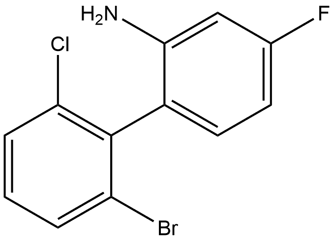 2'-Bromo-6'-chloro-4-fluoro[1,1'-biphenyl]-2-amine Structure