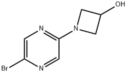 3-Azetidinol, 1-(5-bromo-2-pyrazinyl)- Structure