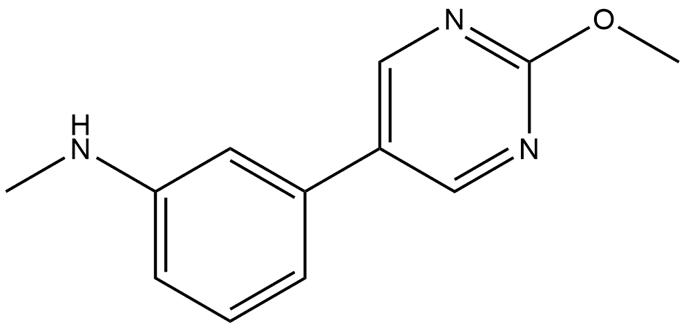 3-(2-Methoxy-5-pyrimidinyl)-N-methylbenzenamine Structure