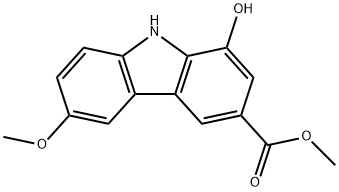 9H-Carbazole-3-carboxylic acid, 1-hydroxy-6-methoxy-, methyl ester Structure