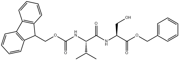 L-Serine, N-[(9H-fluoren-9-ylmethoxy)carbonyl]-L-valyl-, phenylmethyl ester 구조식 이미지