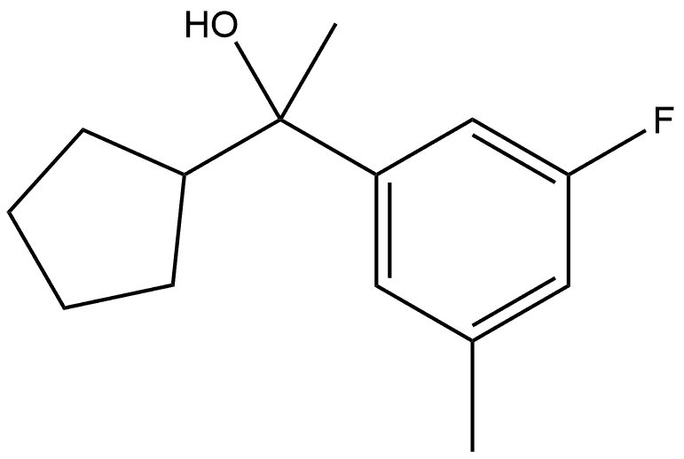 α-Cyclopentyl-3-fluoro-α,5-dimethylbenzenemethanol Structure