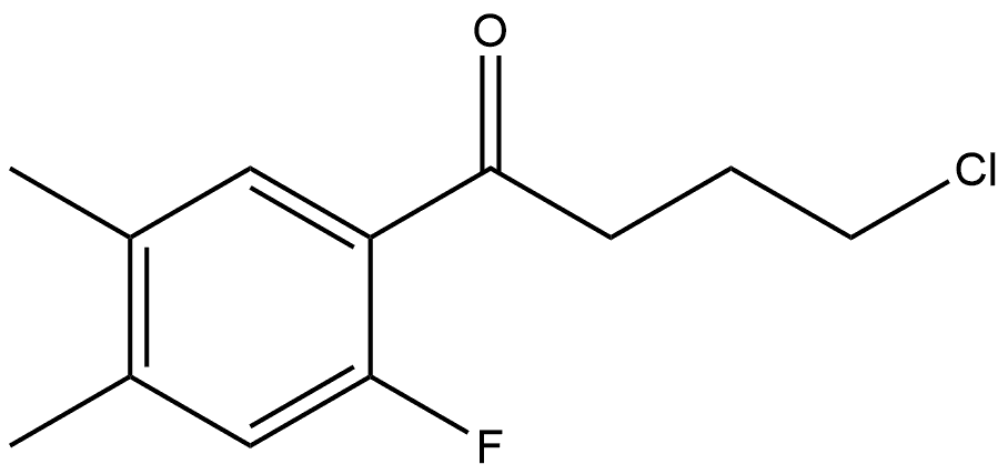 4-Chloro-1-(2-fluoro-4,5-dimethylphenyl)-1-butanone Structure