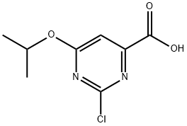 4-Pyrimidinecarboxylic acid, 2-chloro-6-(1-methylethoxy)- Structure