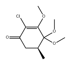 2-Cyclohexen-1-one, 2-chloro-3,4,4-trimethoxy-5-methyl-, (5S)- Structure