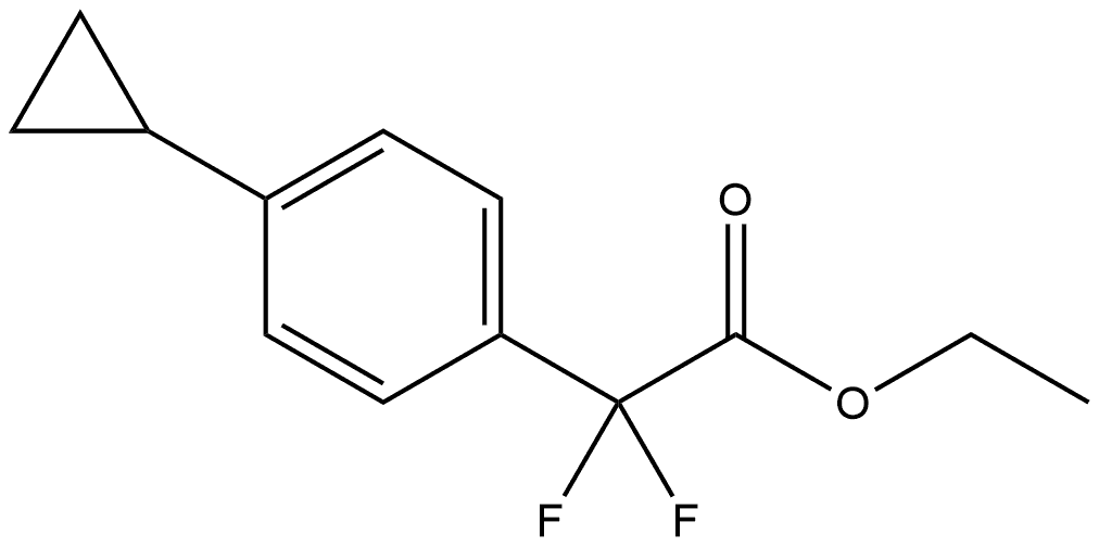 Ethyl 4-cyclopropyl-α,α-difluorobenzeneacetate Structure