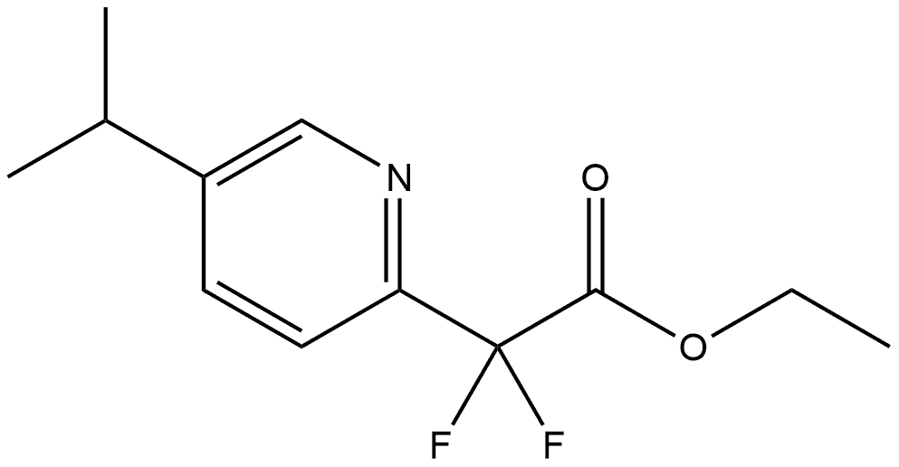 Ethyl 2,2-difluoro-2-(5-isopropylpyridin-2-yl)acetate Structure