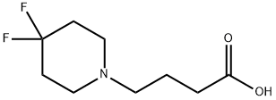 1-Piperidinebutanoic acid, 4,4-difluoro- Structure