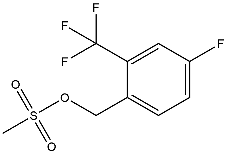 Benzenemethanol, 4-fluoro-2-(trifluoromethyl)-, 1-methanesulfonate 구조식 이미지