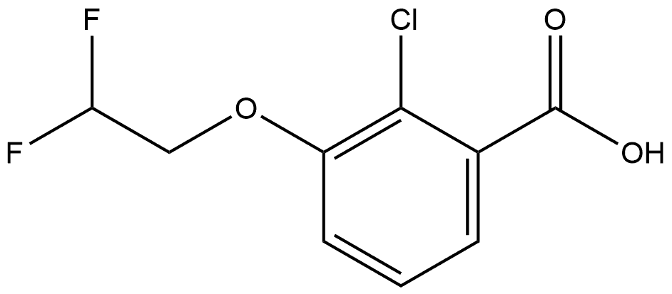 2-Chloro-3-(2,2-difluoroethoxy)benzoic acid Structure