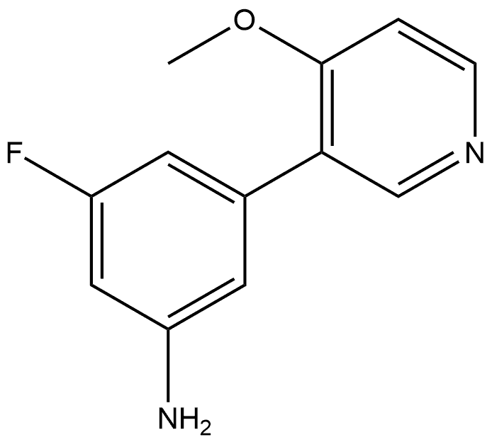 3-Fluoro-5-(4-methoxy-3-pyridinyl)benzenamine Structure