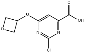 4-Pyrimidinecarboxylic acid, 2-chloro-6-(3-oxetanyloxy)- 구조식 이미지