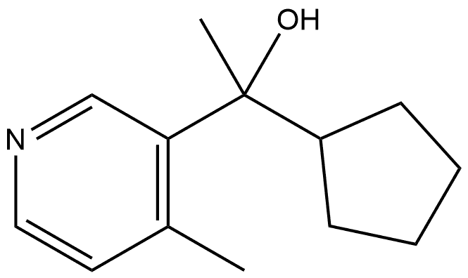 α-Cyclopentyl-α,4-dimethyl-3-pyridinemethanol Structure