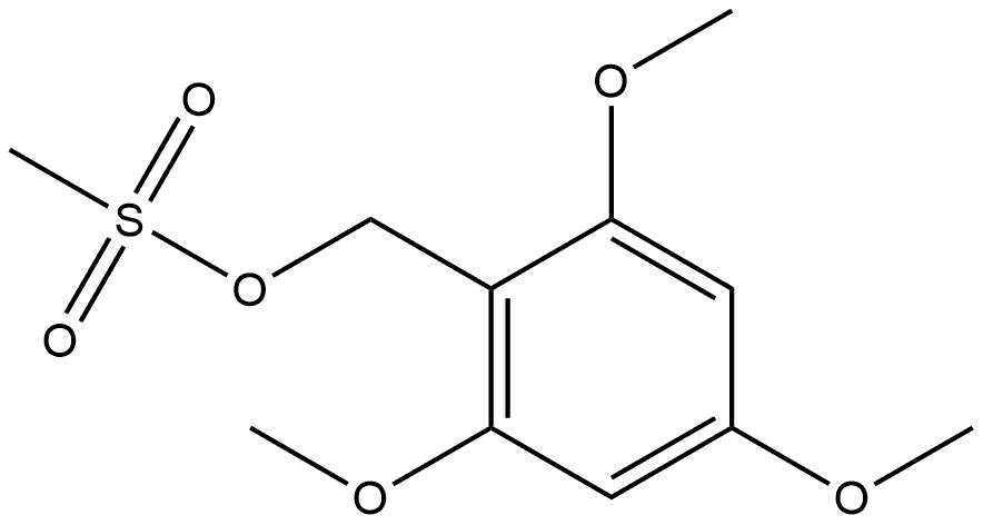 Benzenemethanol, 2,4,6-trimethoxy-, 1-methanesulfonate Structure