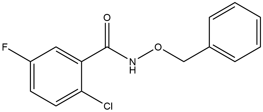 2-Chloro-5-fluoro-N-(phenylmethoxy)benzamide Structure