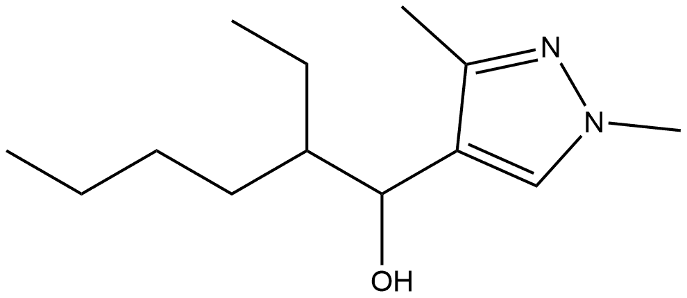 α-(1-Ethylpentyl)-1,3-dimethyl-1H-pyrazole-4-methanol Structure