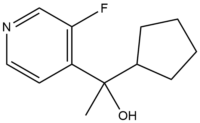 α-Cyclopentyl-3-fluoro-α-methyl-4-pyridinemethanol Structure