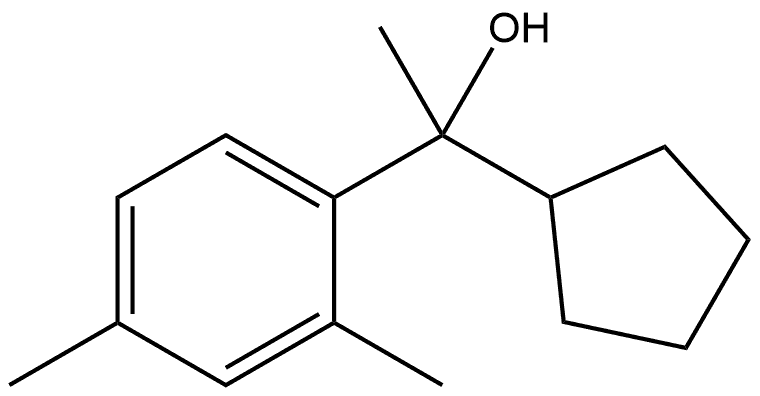 α-Cyclopentyl-α,2,4-trimethylbenzenemethanol Structure