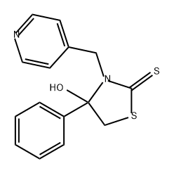 2-Thiazolidinethione, 4-hydroxy-4-phenyl-3-(4-pyridinylmethyl)- Structure