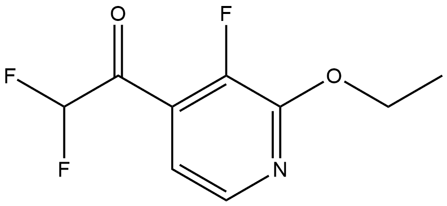 1-(2-Ethoxy-3-fluoro-4-pyridinyl)-2,2-difluoroethanone Structure