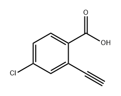 Benzoic acid, 4-chloro-2-ethynyl- Structure