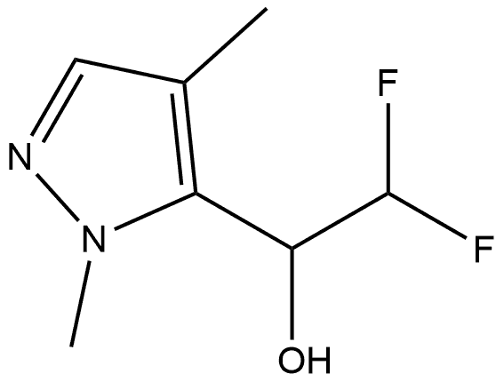 α-(Difluoromethyl)-1,4-dimethyl-1H-pyrazole-5-methanol Structure