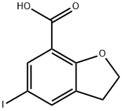 7-Benzofurancarboxylic acid, 2,3-dihydro-5-iodo- Structure