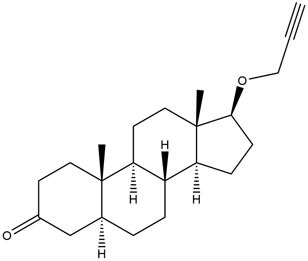 (5S,8R,9S,10S,13S,14S,17S)-10,13-dimethyl-17-(prop-2-yn-1-yloxy)tetradecahydro-1H-cyclopenta[a]phenanthren-3(2H)-one Structure