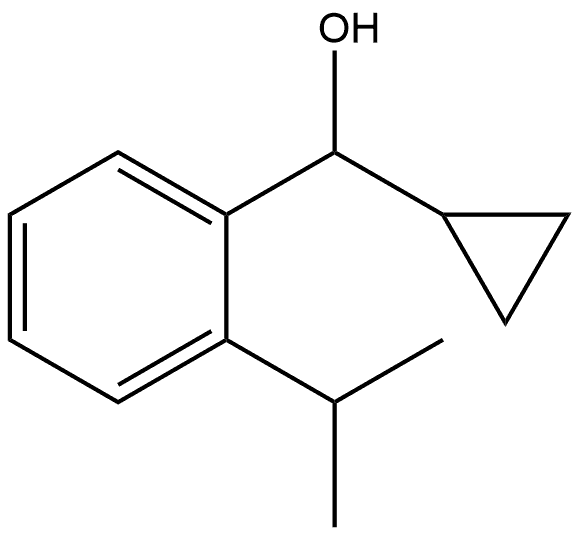 Benzenemethanol, α-cyclopropyl-2-(1-methylethyl)- Structure