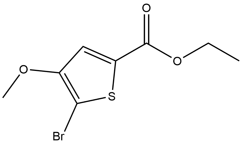 Ethyl 5-bromo-4-methoxy-2-thiophenecarboxylate Structure