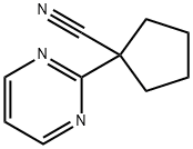 Cyclopentanecarbonitrile, 1-(2-pyrimidinyl)- Structure