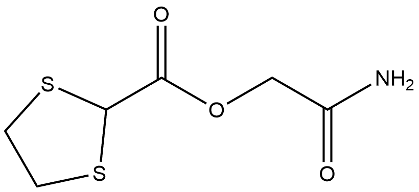 2-Amino-2-oxoethyl 1,3-dithiolane-2-carboxylate Structure