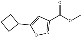 3-Isoxazolecarboxylic acid, 5-cyclobutyl-, methyl ester 구조식 이미지
