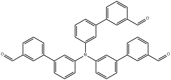 [1,1'-Biphenyl]-3-carboxaldehyde, 3',3''',3'''''-nitrilotris- Structure