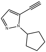 1-cyclopentyl-5-ethynyl-1H-pyrazole Structure