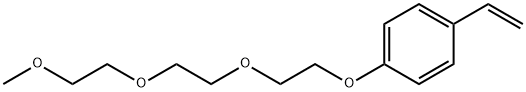 Benzene, 1-ethenyl-4-[2-[2-(2-methoxyethoxy)ethoxy]ethoxy]- Structure