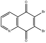 6,7-Dibromoquinoline-5,8-dione 구조식 이미지