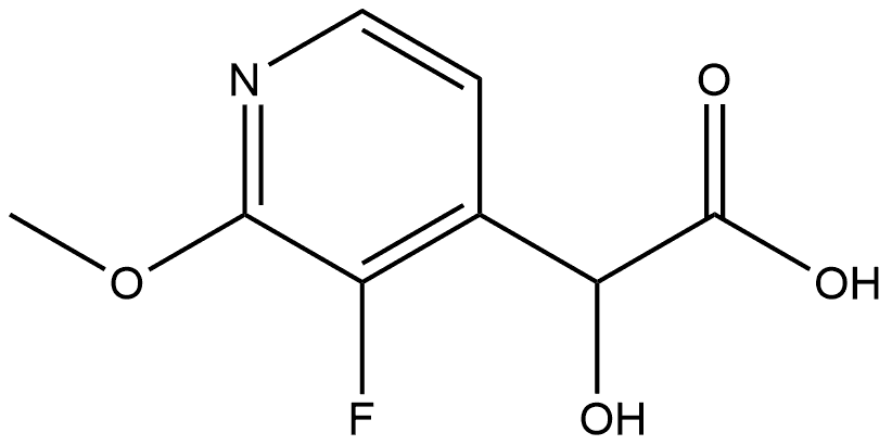 3-Fluoro-α-hydroxy-2-methoxy-4-pyridineacetic acid Structure