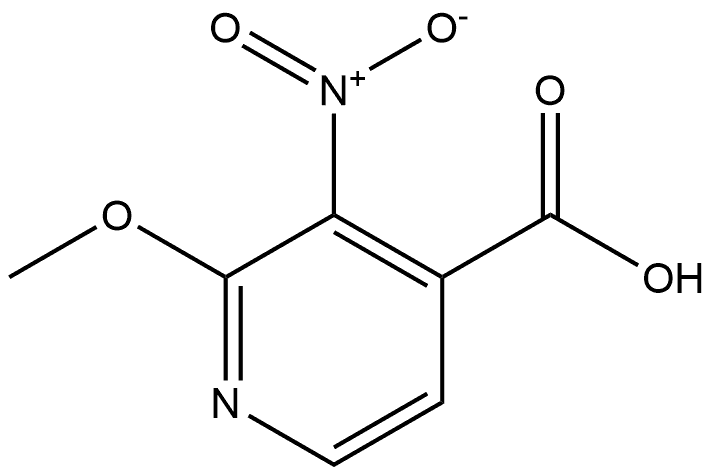 2-Methoxy-3-nitro-4-pyridinecarboxylic acid 구조식 이미지