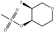 cis-3-fluoro-tetrahydro-2H-pyran-4-yl methanesulfonate racemate 구조식 이미지