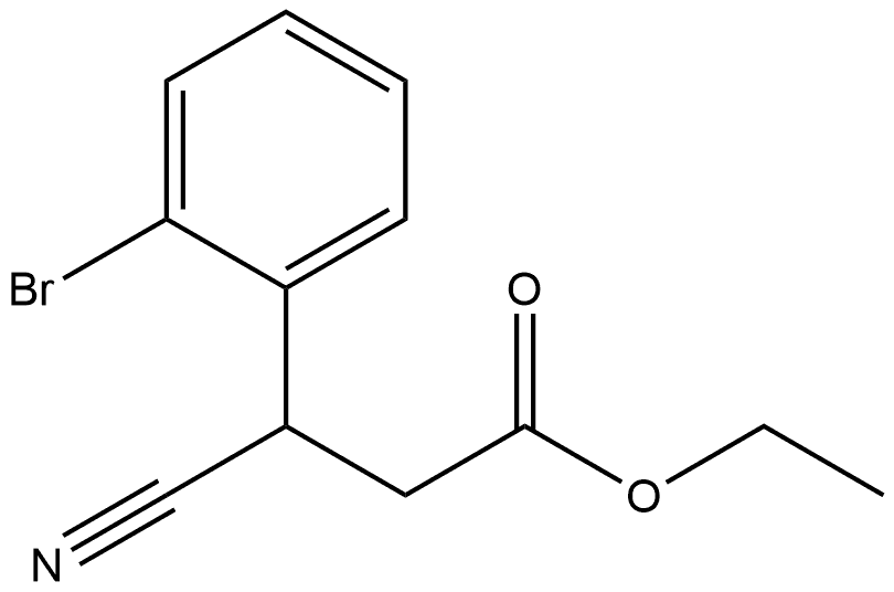 Ethyl 3-(2-bromophenyl)-3-cyanopropanoate Structure