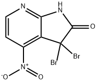 2H-Pyrrolo[2,3-b]pyridin-2-one, 3,3-dibromo-1,3-dihydro-4-nitro- Structure