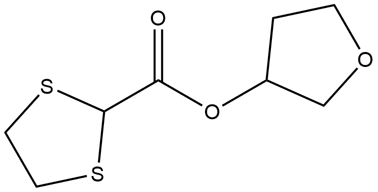 Tetrahydro-furan-3-yl 1,3-dithiolane-2-carboxylate 구조식 이미지