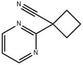 Cyclobutanecarbonitrile, 1-(2-pyrimidinyl)- Structure